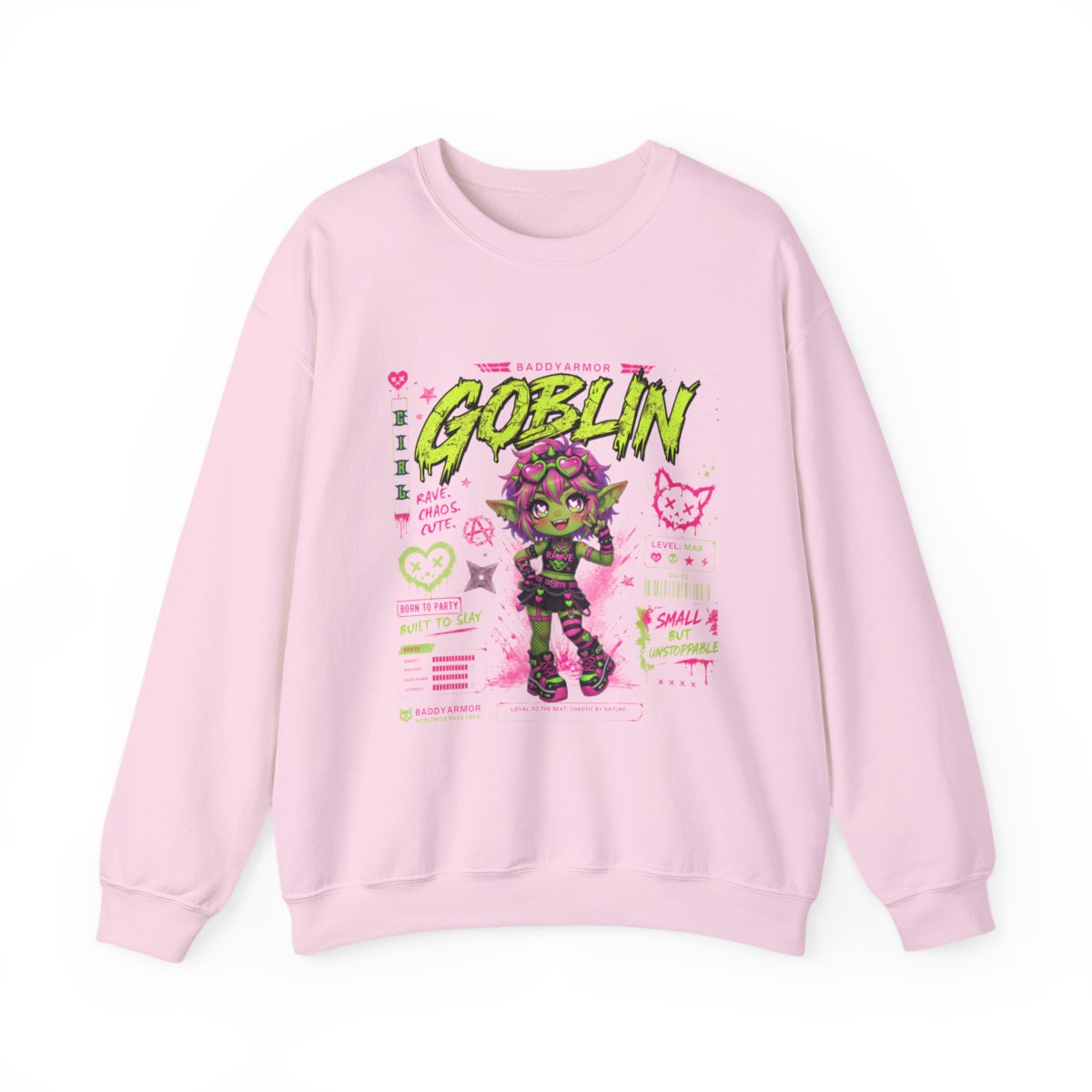Rave Goblin Crewneck Sweatshirt: The Ultimate Anime Gaming Streetwear for Your Everyday Style