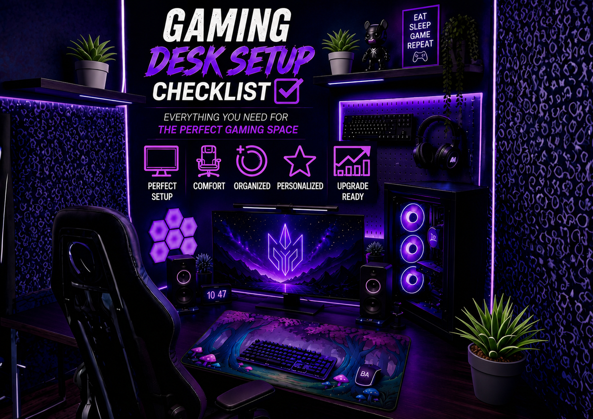 Gaming Desk Setup Checklist: Everything You Need for the Perfect Gaming Space