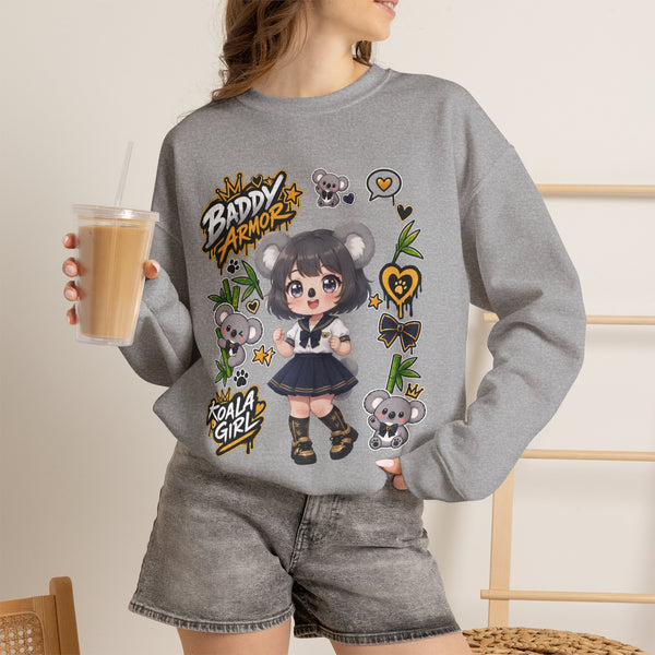 Kawaii Koala Girl Crewneck Sweatshirt | Baddy Armor