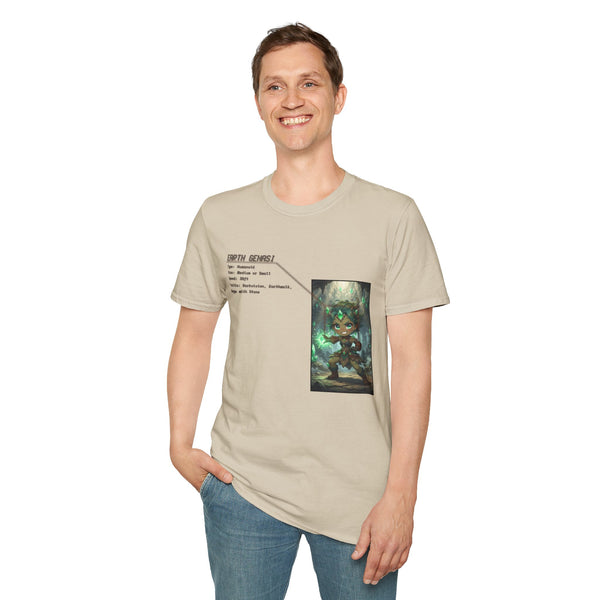 Earth Genasi Stats T-Shirt - Baddy Armor Designs