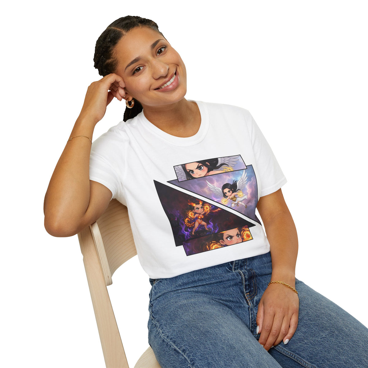 Duality - Battle of Good vs Evil T-Shirt - Baddy Armor Designs