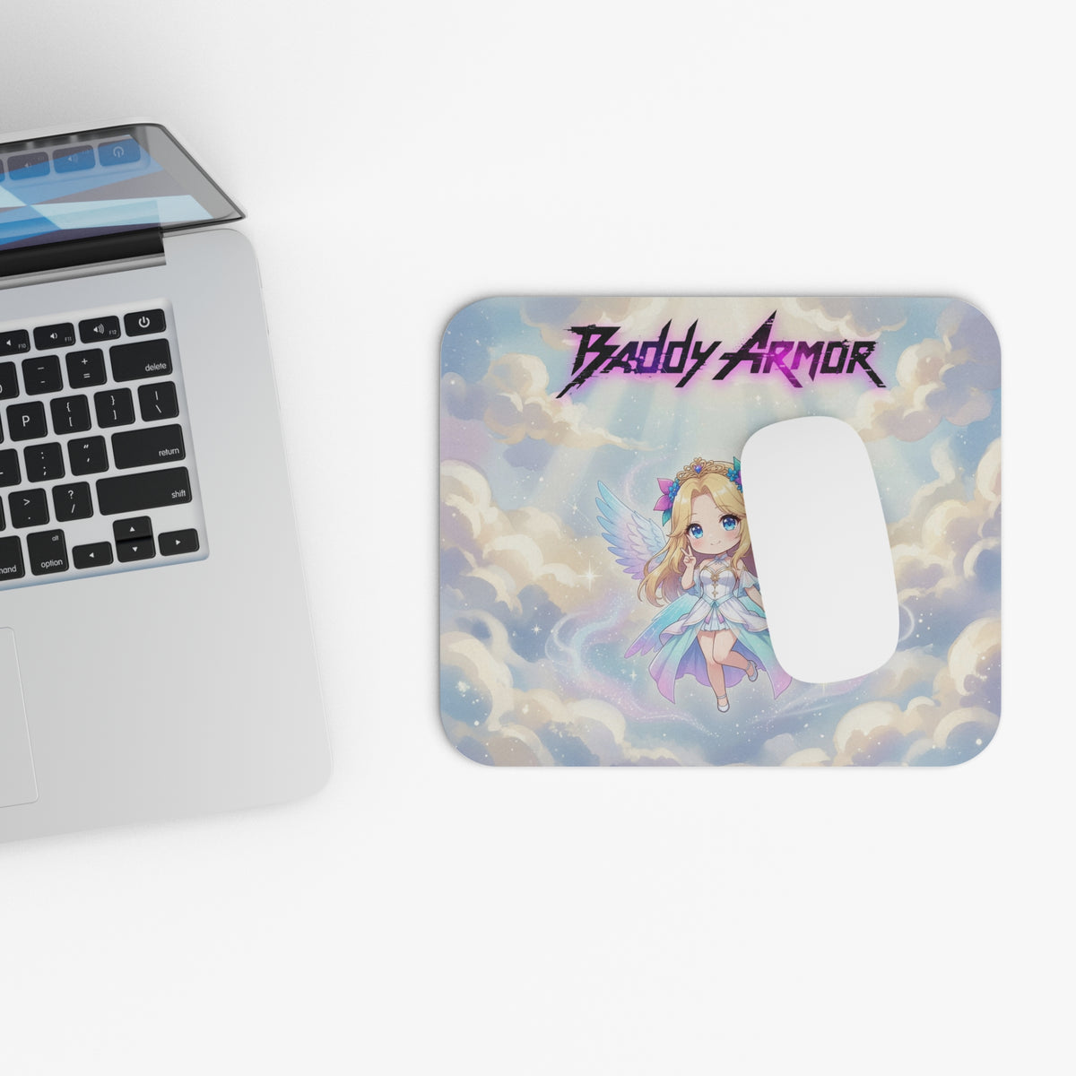 Cute Angelic Chibi Girl Gaming Mouse Pad | Baddy Armor