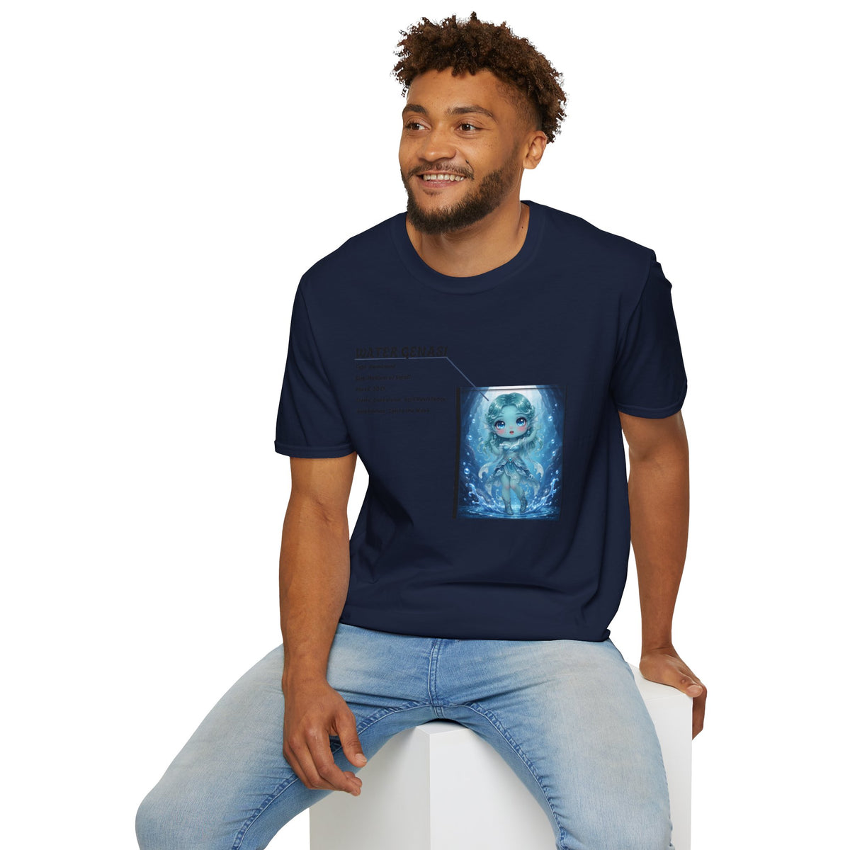 Water Genasi Anime T-Shirt | Baddy Armor