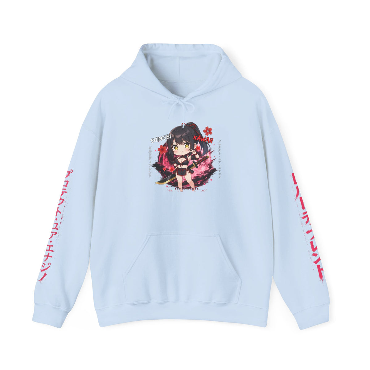 Shinobi Kawaii Girl Hoodie | Chibi Anime Graphic Pullover | Baddy Armor