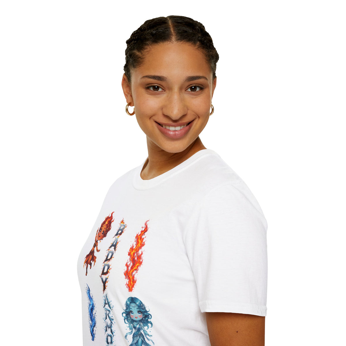 Fire & Water Elemental Anime T-Shirt | Baddy Armor