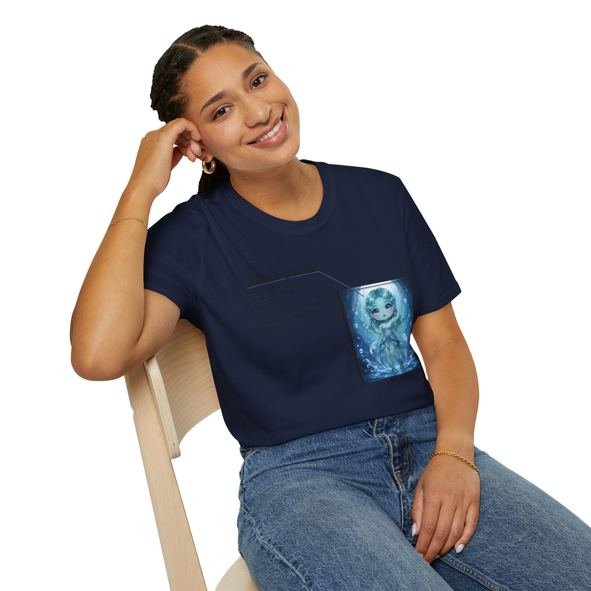 Water Genasi Anime T-Shirt | Baddy Armor