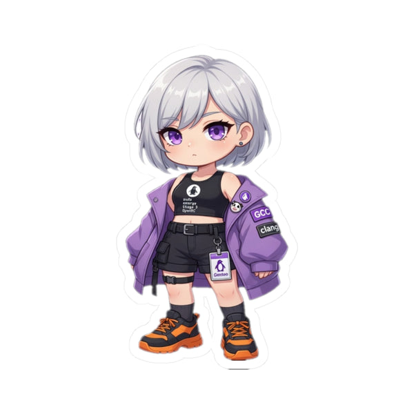 Gentoo-Tan Chibi Kiss-Cut Vinyl Sticker