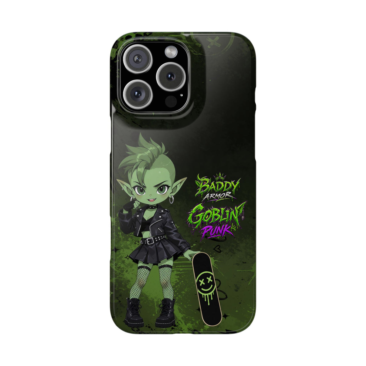 Goblin Punk Phone Case – Green Goblin Anime Case | Baddy Armor