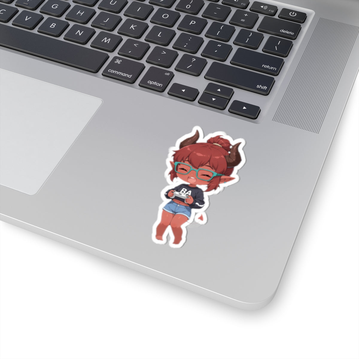 Chibi Red Demon Gamer Kiss-Cut Sticker | Baddy Armor