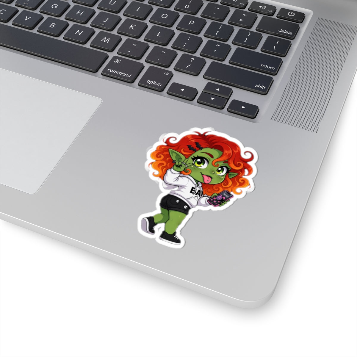 Goblin Girl Sticker – Cute Chibi Kiss-Cut Vinyl Sticker | Baddy Armor