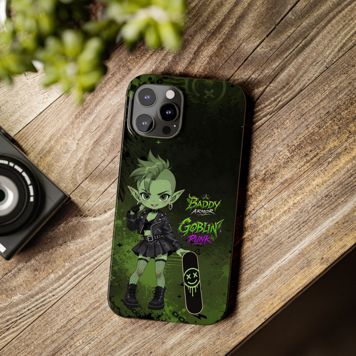 Goblin Punk Phone Case – Green Goblin Anime Case | Baddy Armor