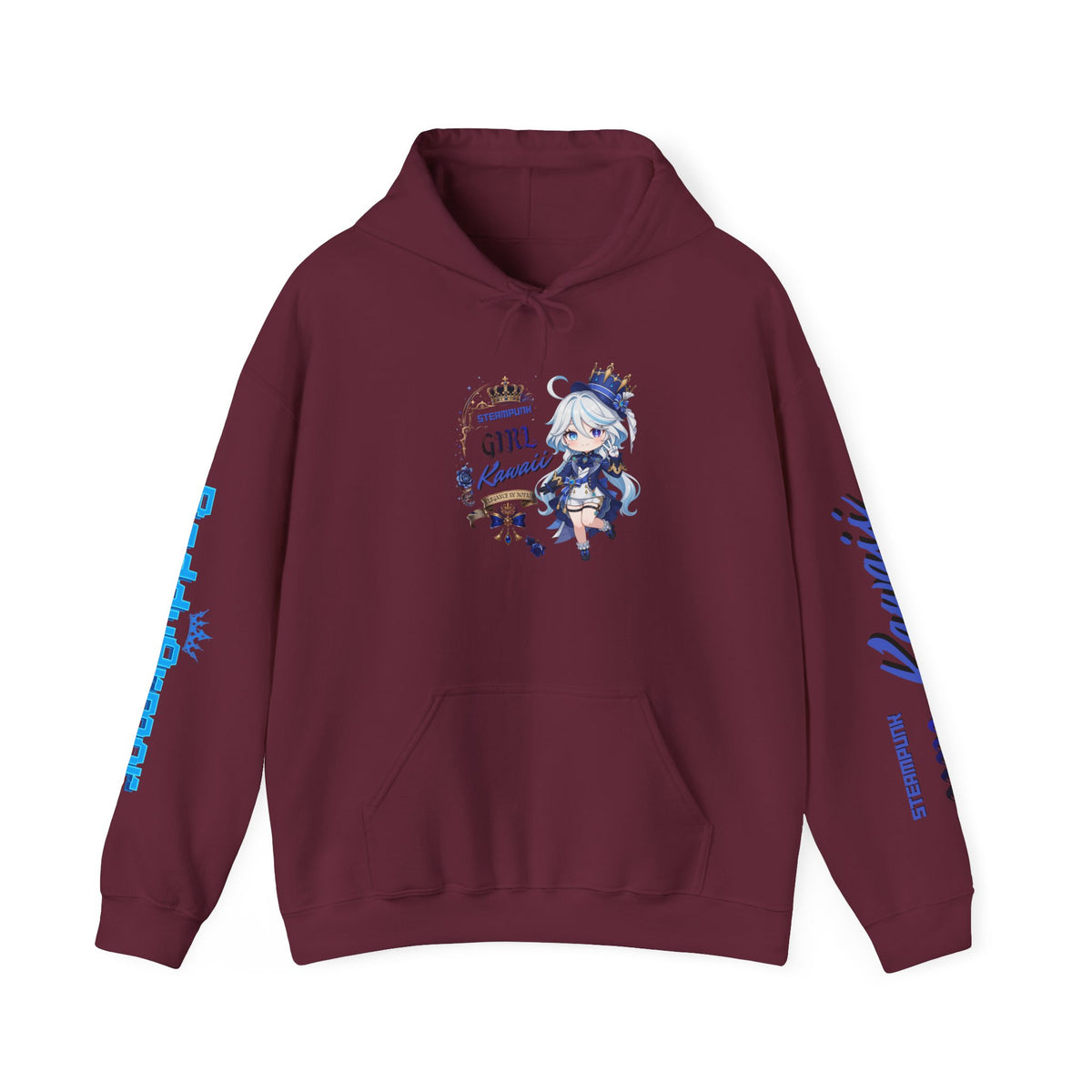 Steampunk Kawaii Girl Hoodie | Chibi Anime Graphic Pullover | Baddy Armor