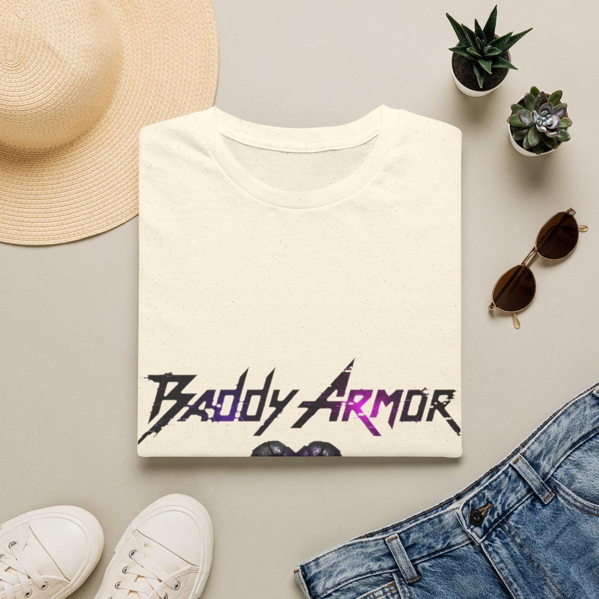 Baddy Armor Graphic T-Shirt | Cute Heart Shield Cotton Tee