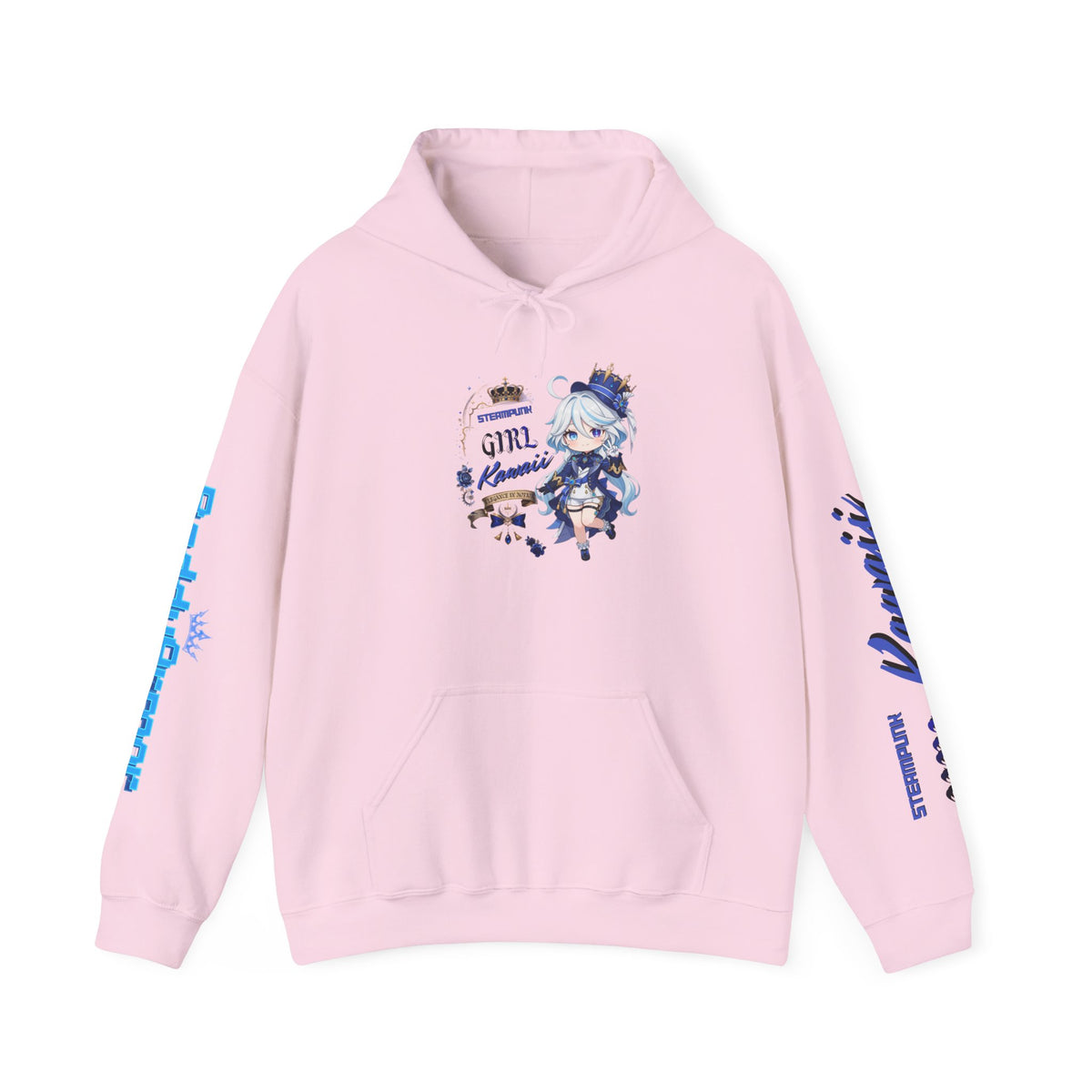 Steampunk Kawaii Girl Hoodie | Chibi Anime Graphic Pullover | Baddy Armor