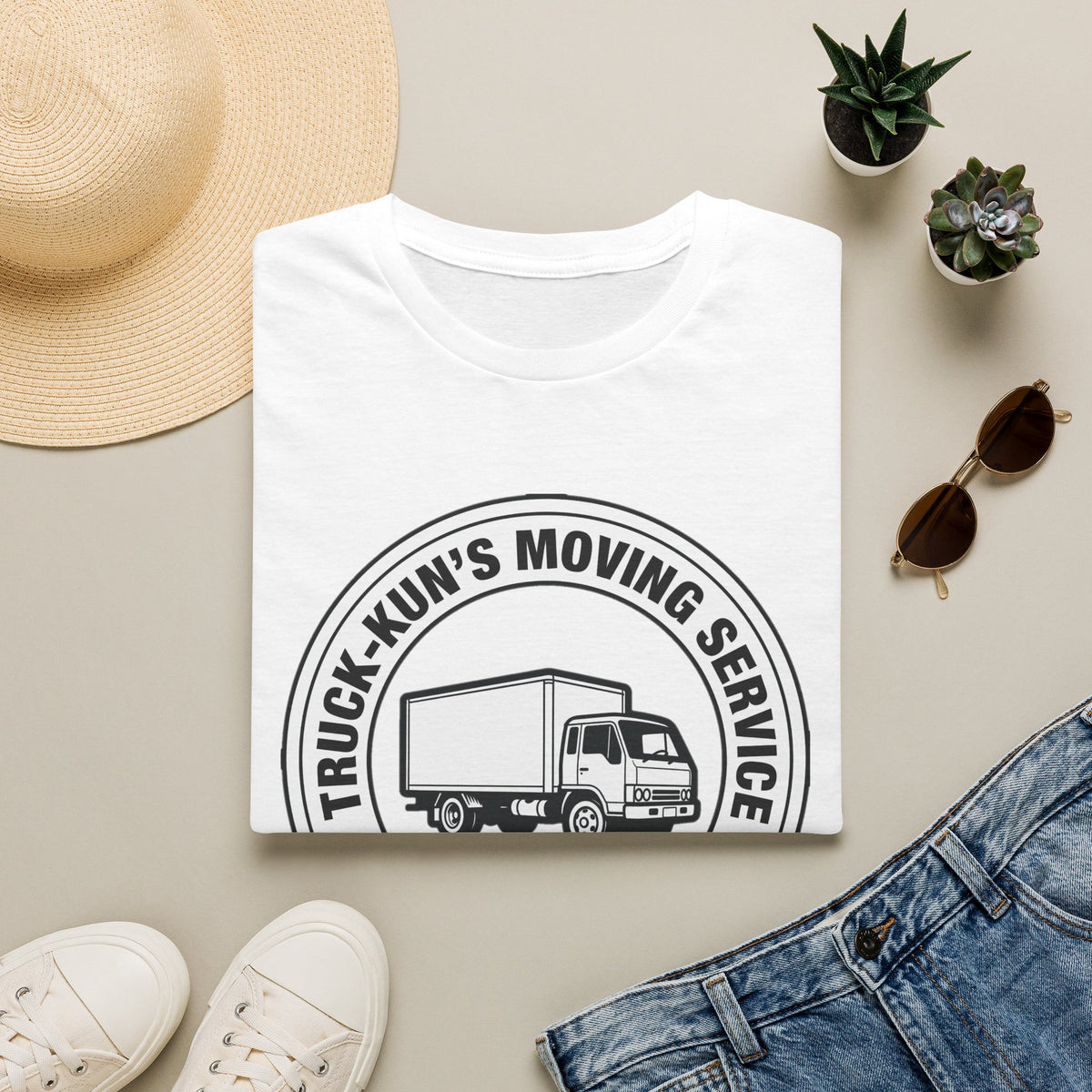 Truck-Kun's Moving Service T-Shirt - Baddy Armor Designs