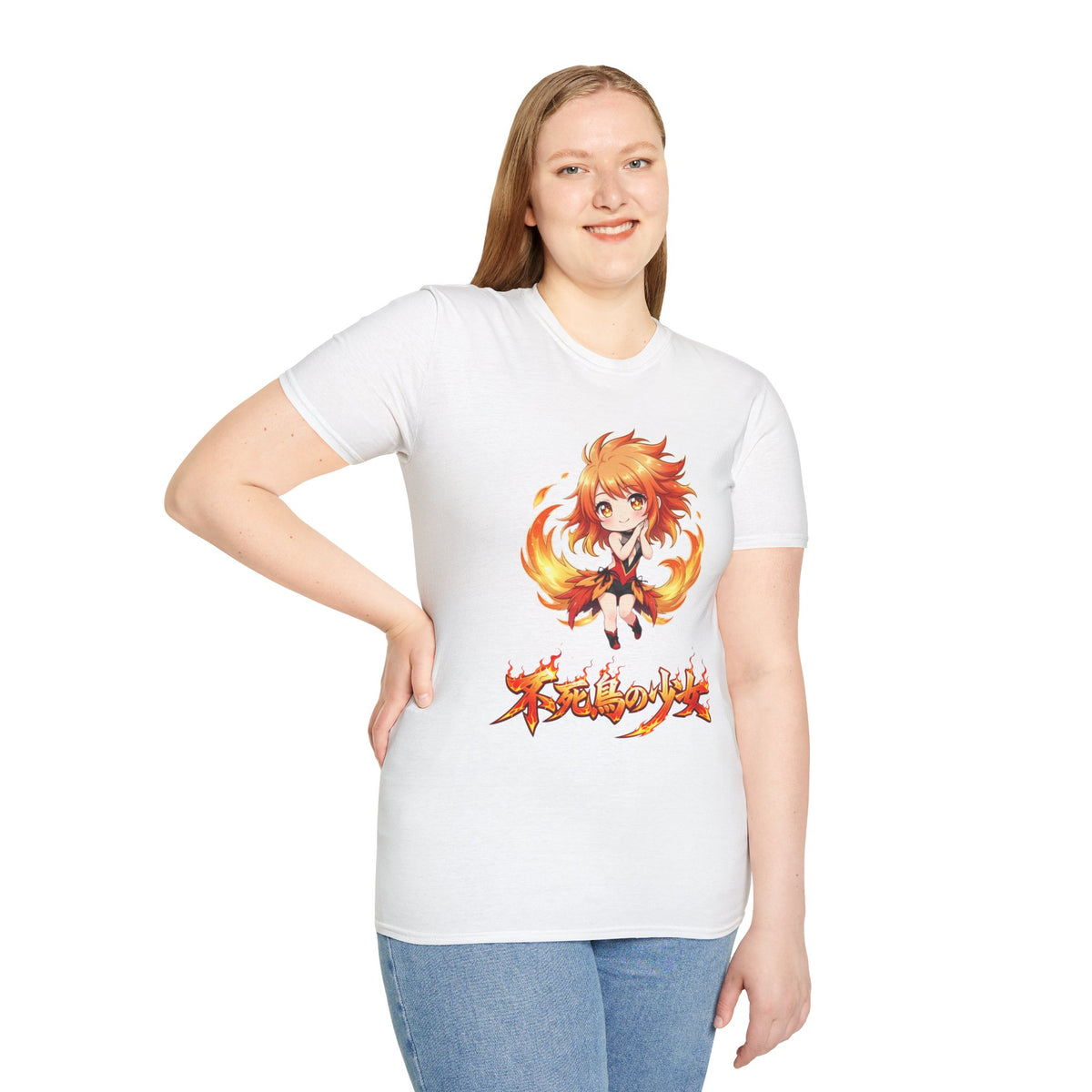 Phoenix Girl (不死鳥の少女) Anime T-Shirt | Baddy Armor