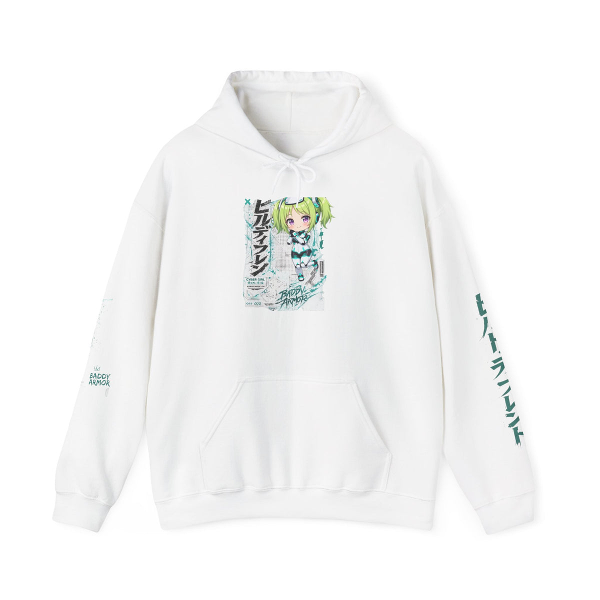 Kawaii Chibi Anime Girl Hoodie | Cute Pastel Graphic Pullover | Baddy Armor