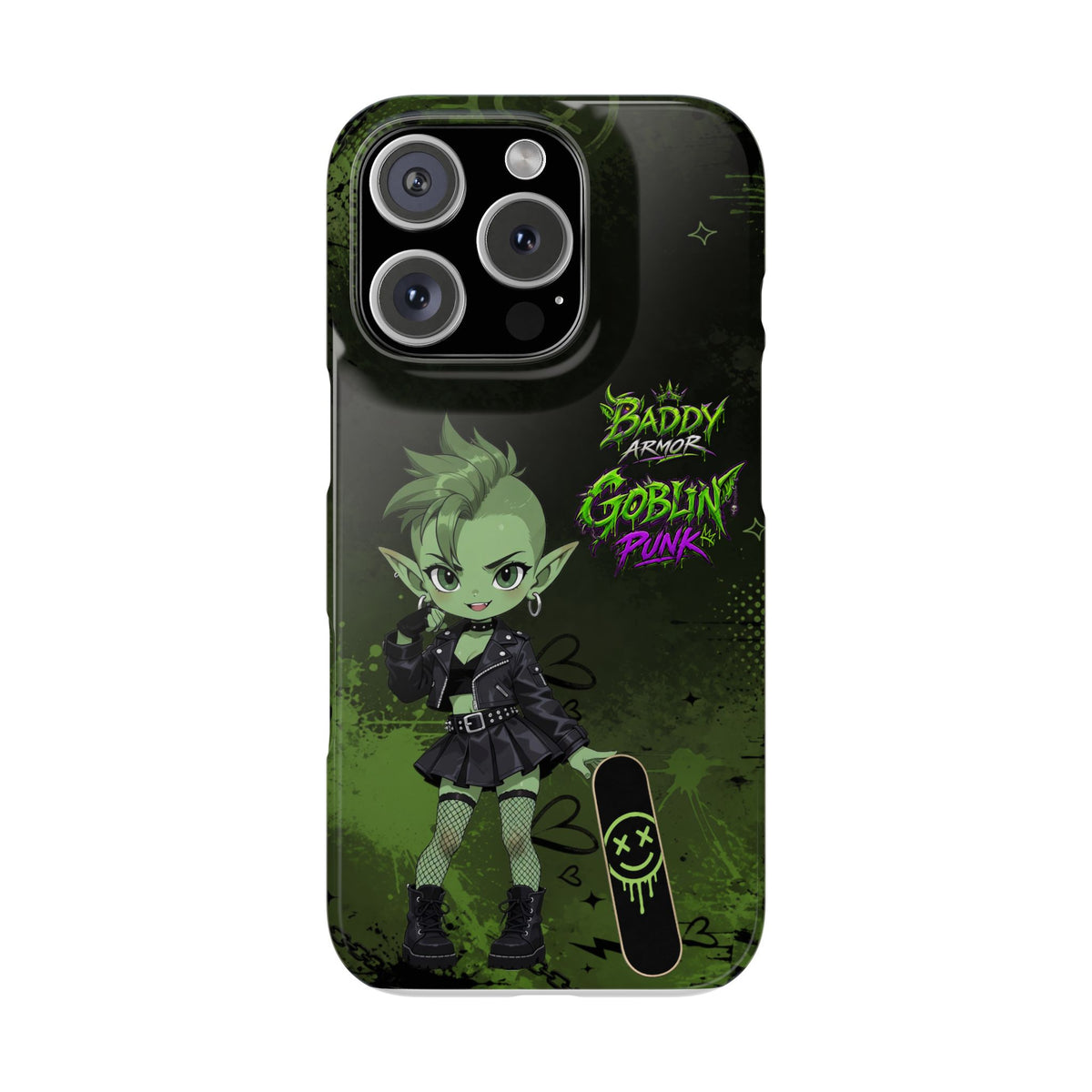 Goblin Punk Phone Case – Green Goblin Anime Case | Baddy Armor