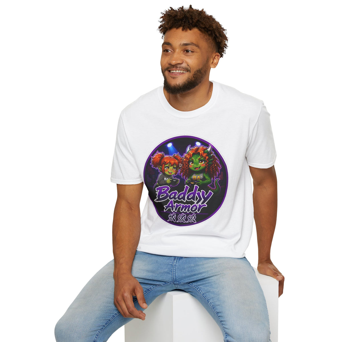 Big Suck Arena Gamer Girls - Round Logo T-Shirt - Baddy Armor Designs