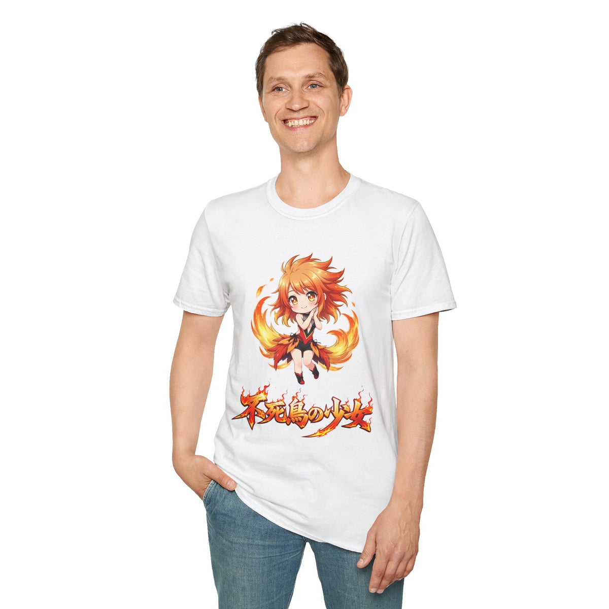 Phoenix Girl (不死鳥の少女) Anime T-Shirt | Baddy Armor