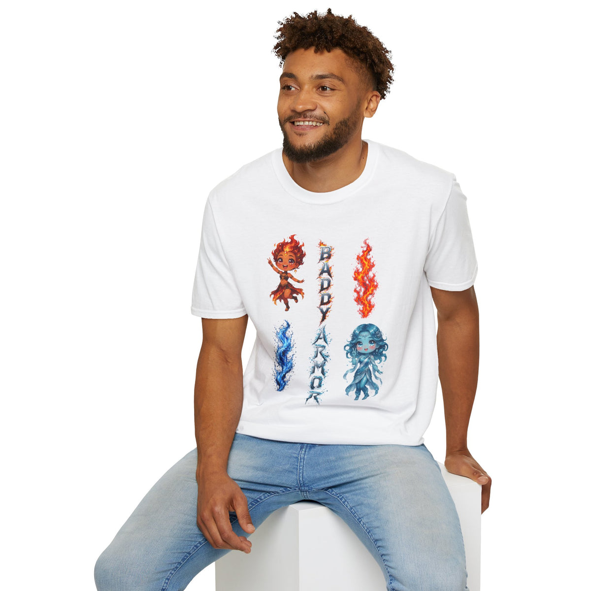Fire & Water Elemental Anime T-Shirt | Baddy Armor