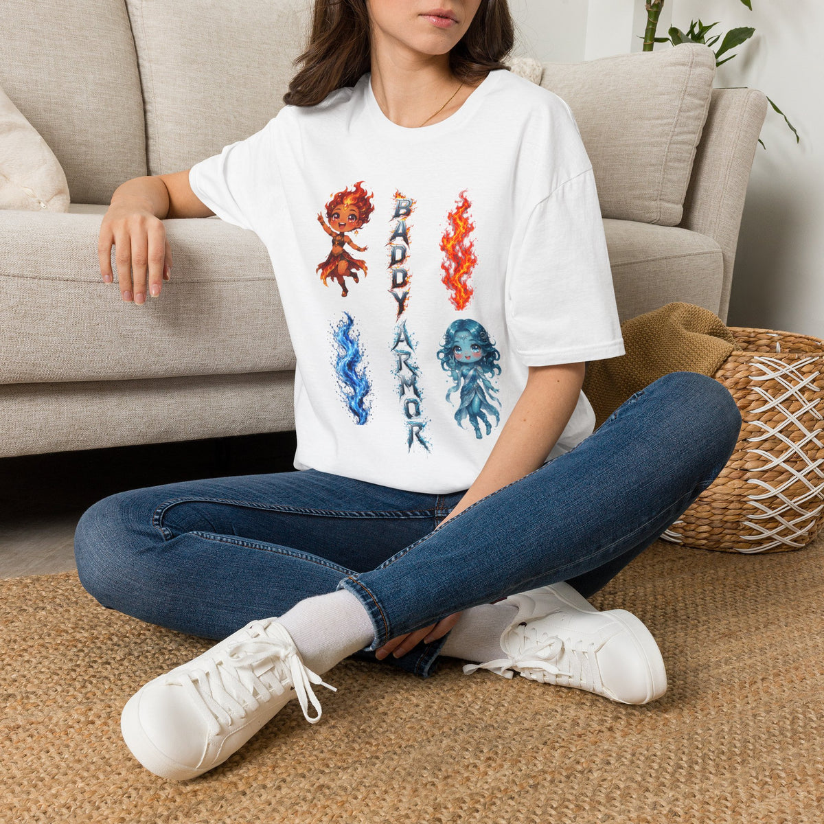 Fire & Water Elemental Anime T-Shirt | Baddy Armor
