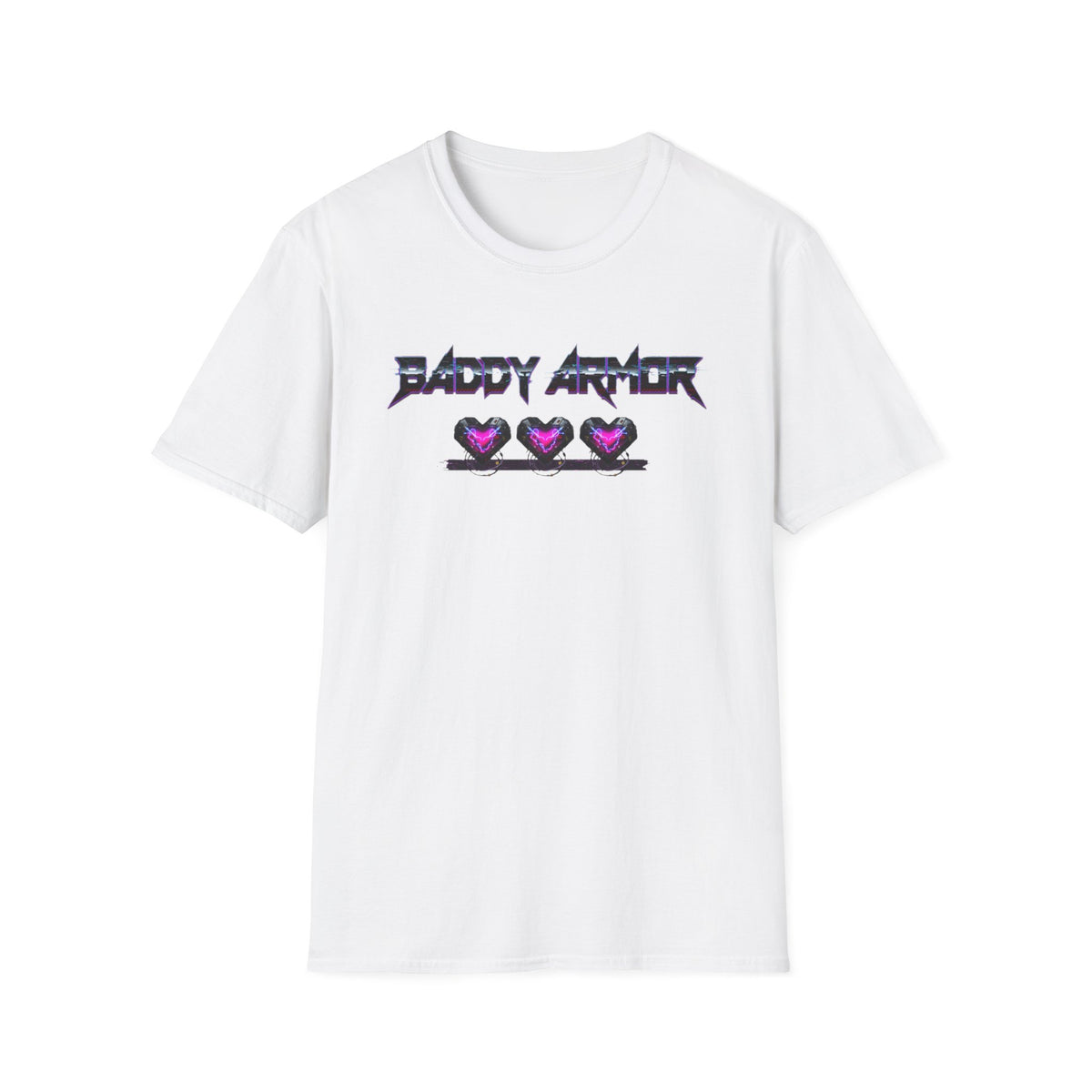 Baddy Armor Graphic T-Shirt | Purple Heart Icon Cotton Tee