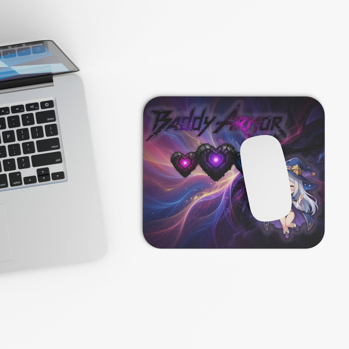 Chibi Witch Gaming Mouse Pad – Anime Desk Mat | Baddy Armor