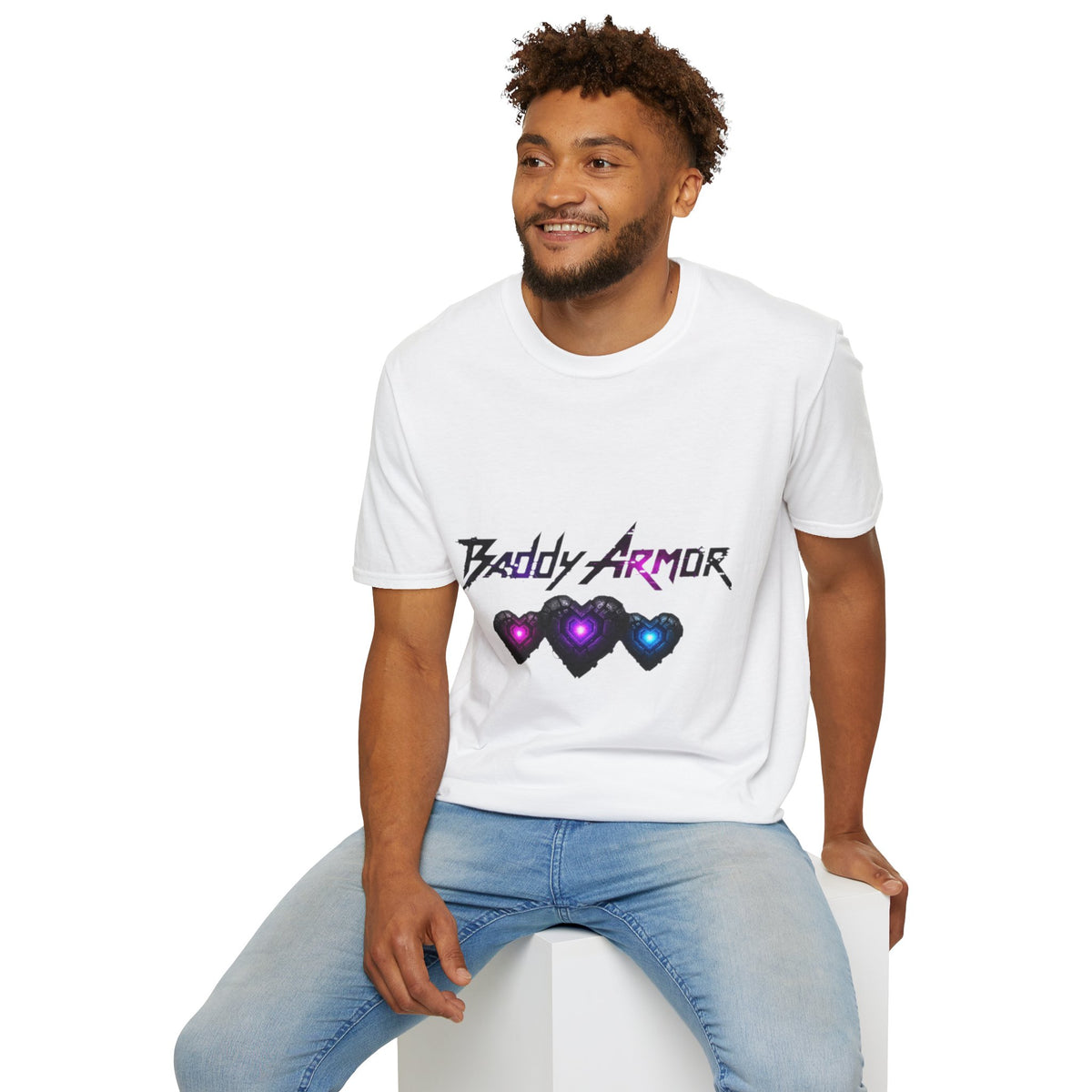 Baddy Armor Graphic T-Shirt | Cute Heart Shield Cotton Tee