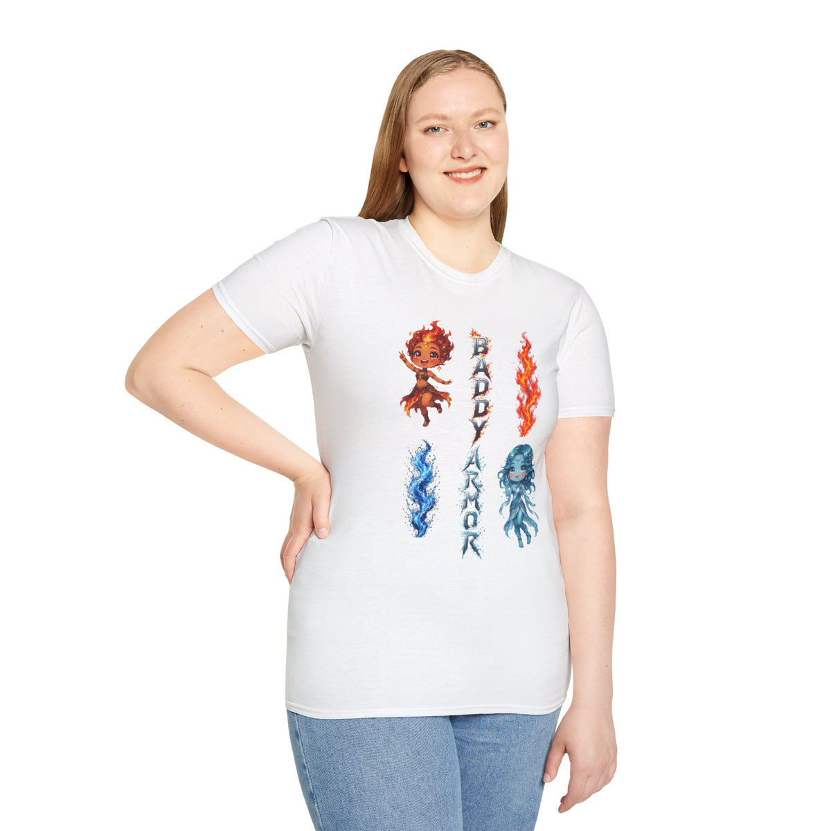 Fire & Water Elemental Anime T-Shirt | Baddy Armor