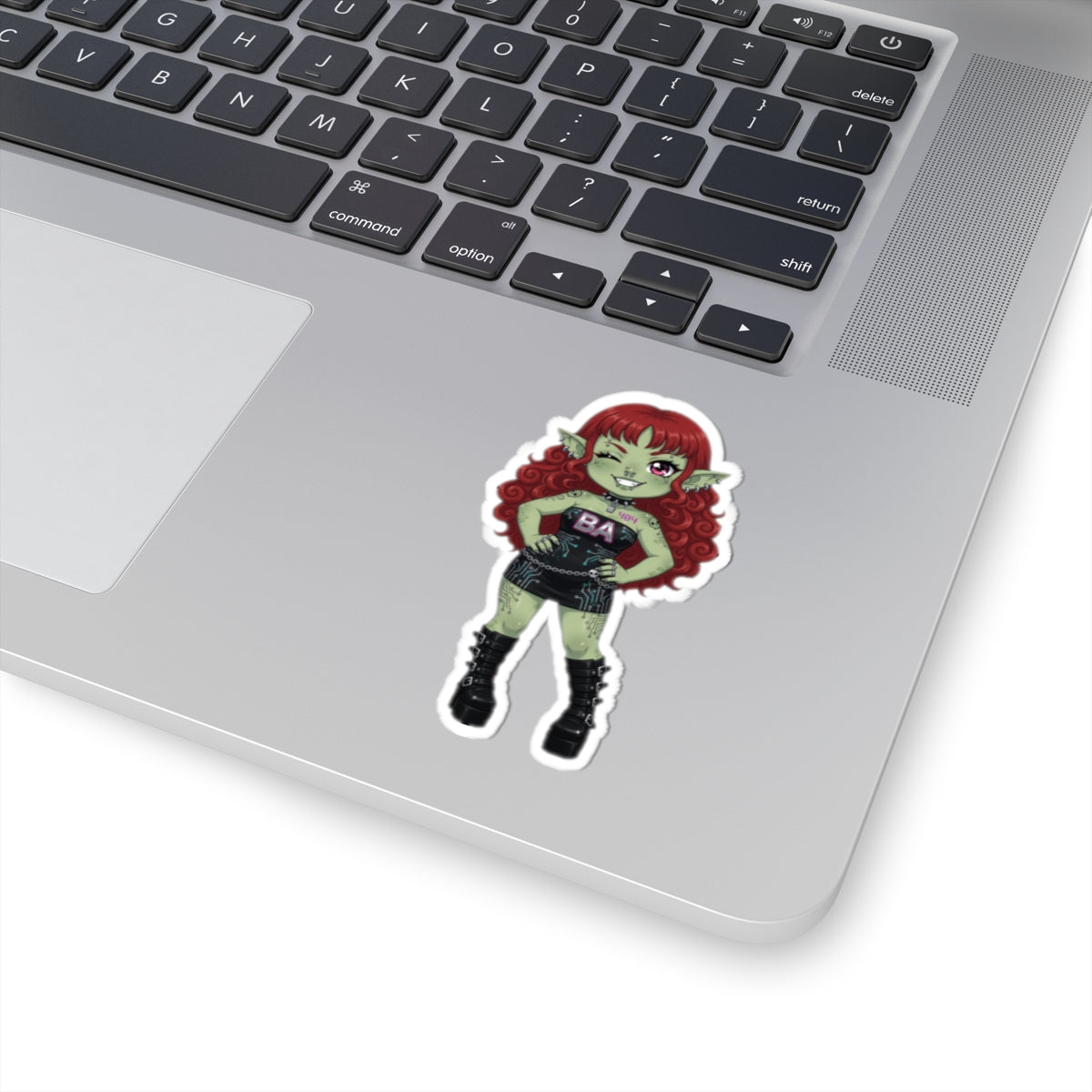 Goth Goblin Girl Kiss-Cut Sticker | Baddy Armor