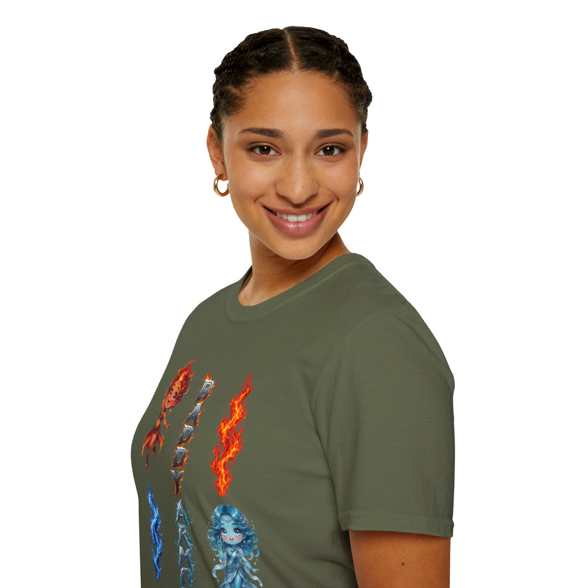 Fire & Water Elemental Anime T-Shirt | Baddy Armor
