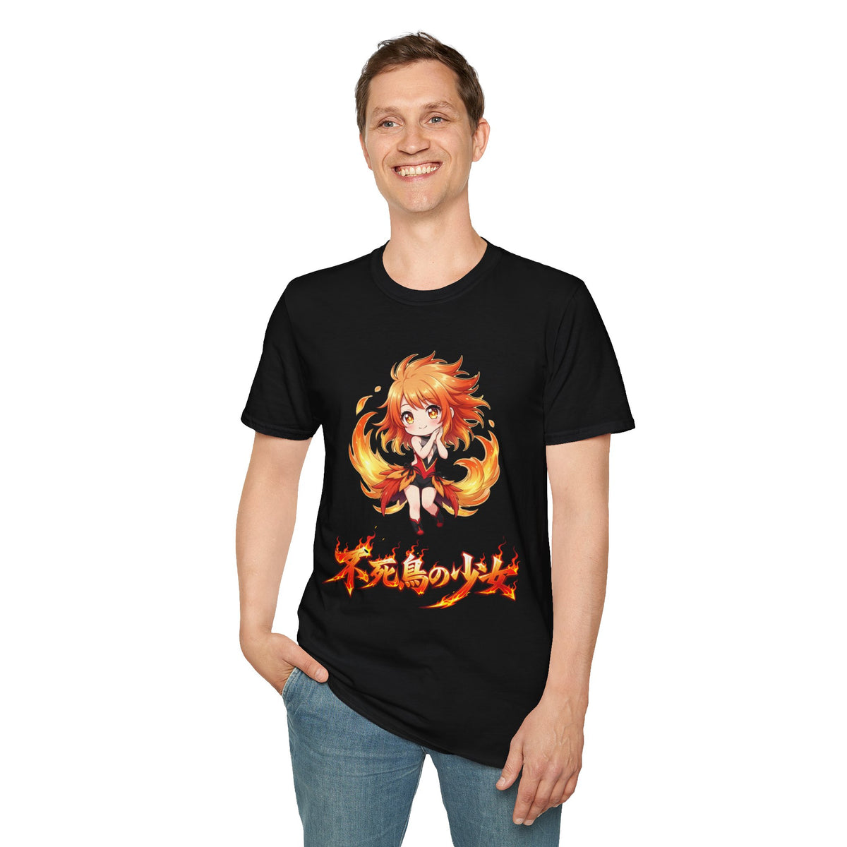 Phoenix Girl (不死鳥の少女) Anime T-Shirt | Baddy Armor