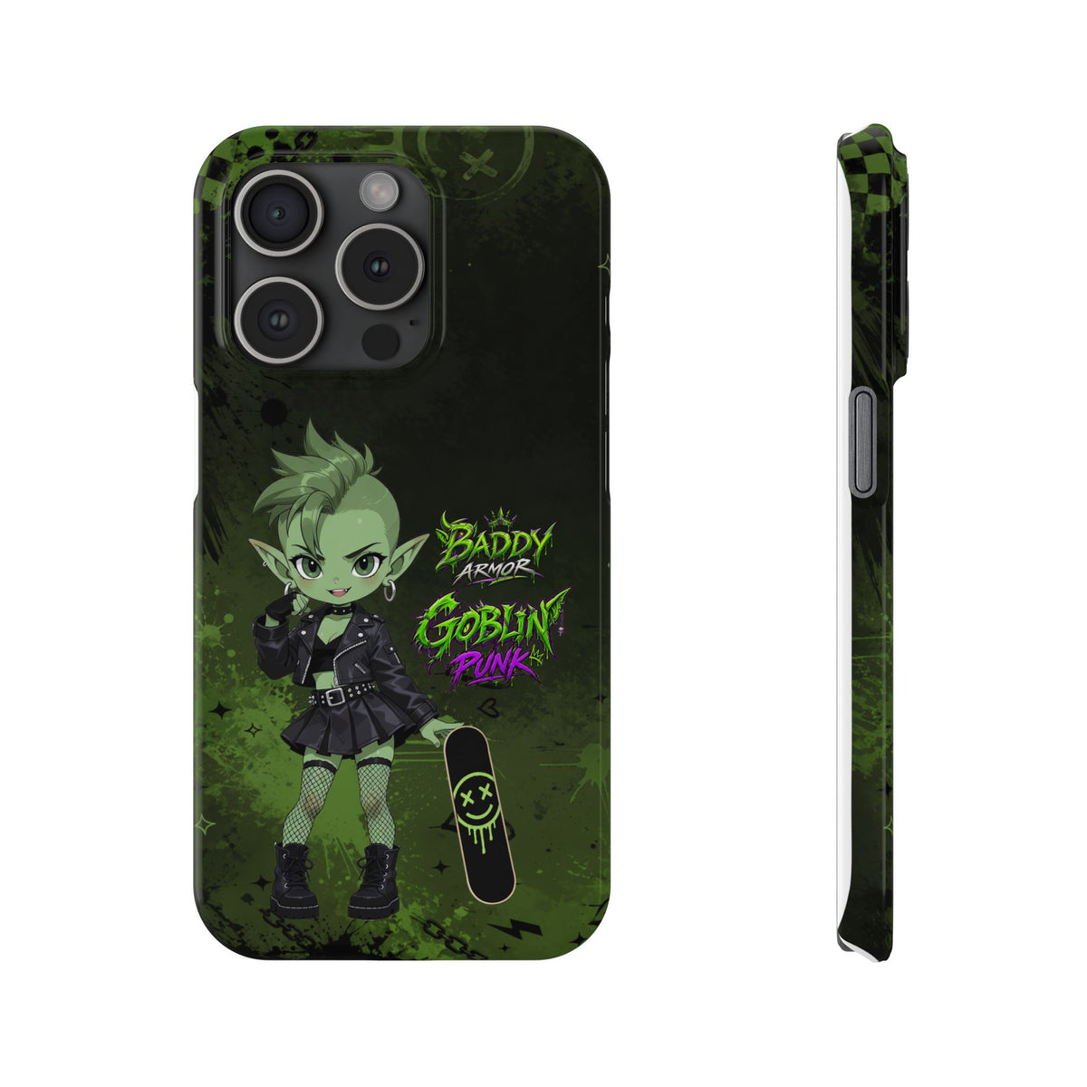 Goblin Punk Phone Case – Green Goblin Anime Case | Baddy Armor