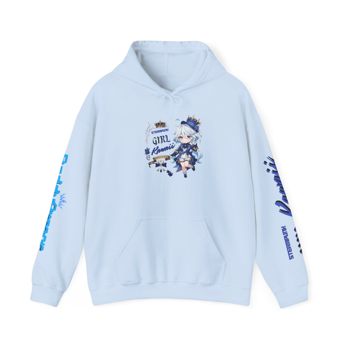 Steampunk Kawaii Girl Hoodie | Chibi Anime Graphic Pullover | Baddy Armor