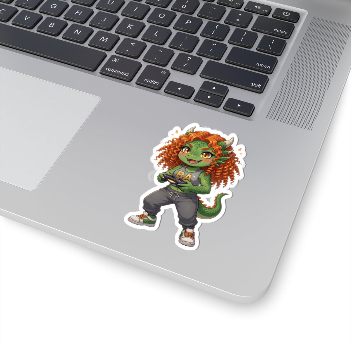 Chibi Dragon Gamer Vinyl Kiss-Cut Sticker | Baddy Armor