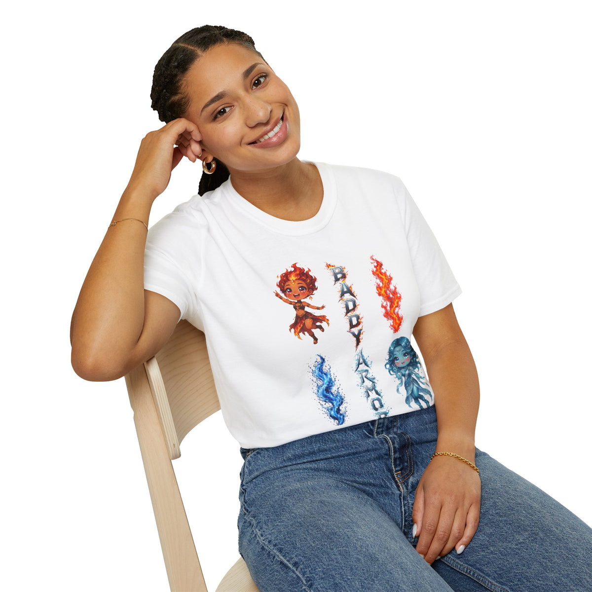 Fire & Water Elemental Anime T-Shirt | Baddy Armor