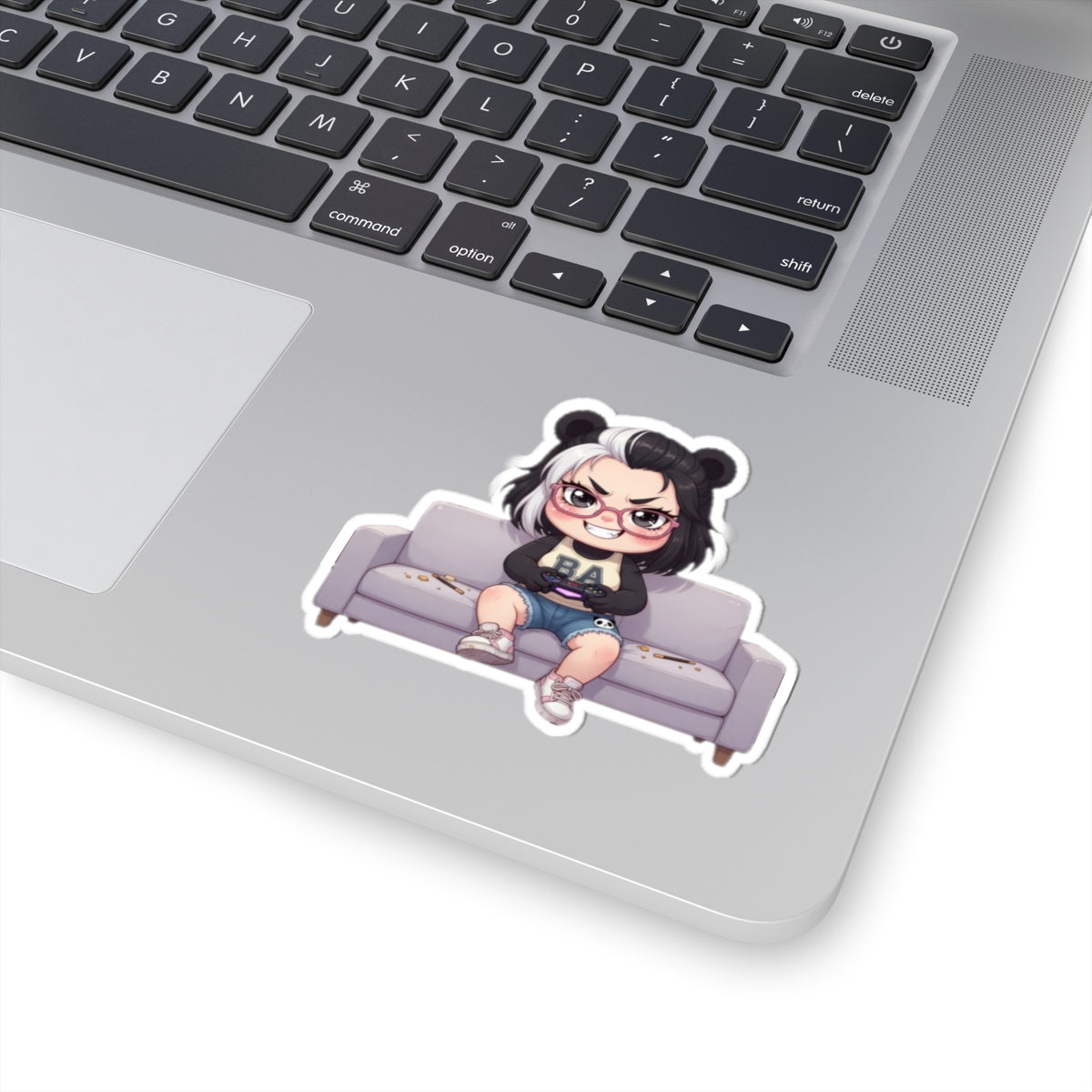 Gamer Girl Chibi Kiss-Cut Sticker | Baddy Armor Designs