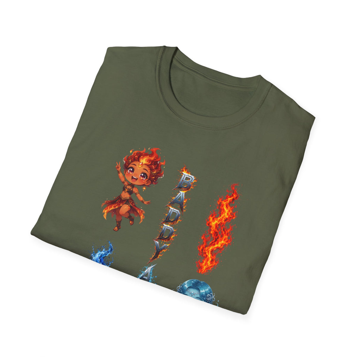 Fire & Water Elemental Anime T-Shirt | Baddy Armor