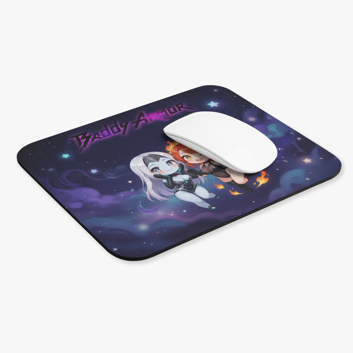 Fire & Ice Chibi Gaming Mouse Pad | Baddy Armor
