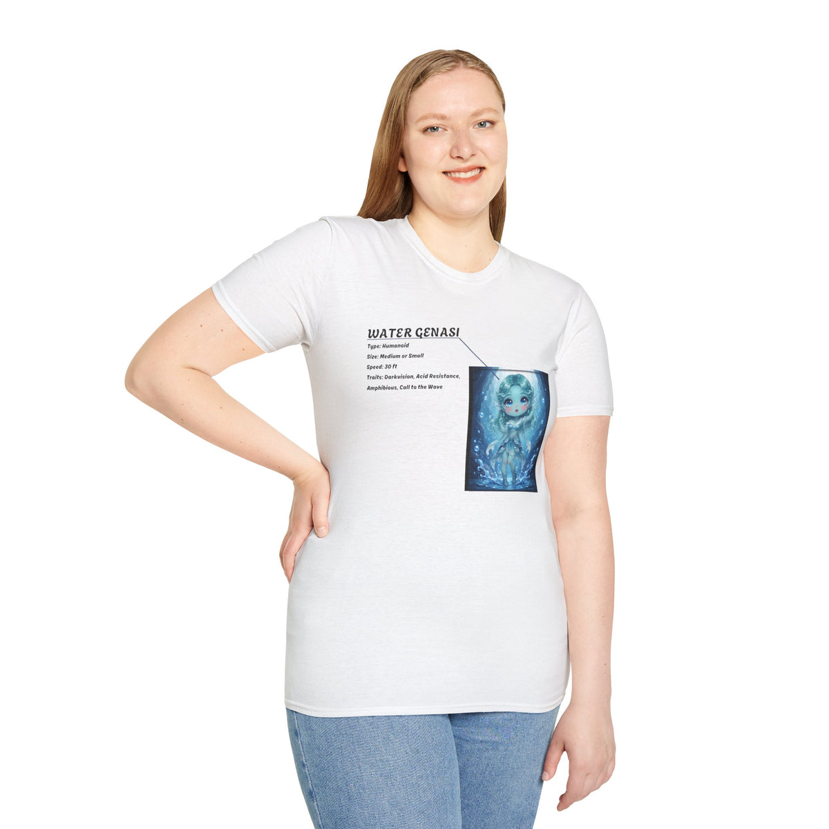 Water Genasi Anime T-Shirt | Baddy Armor
