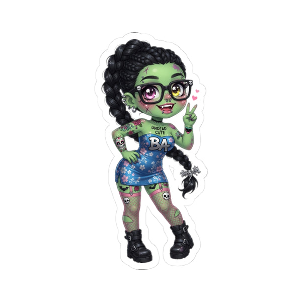 Zombie Girl Kawaii Vinyl Kiss-Cut Stickers | Baddy Armor Designs