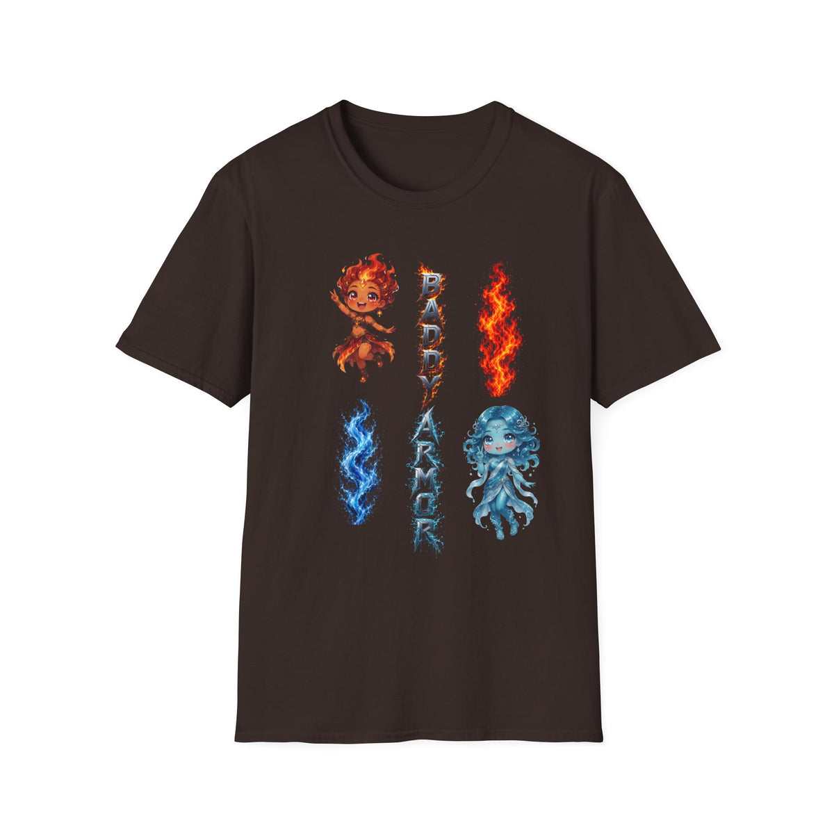 Fire & Water Elemental Anime T-Shirt | Baddy Armor
