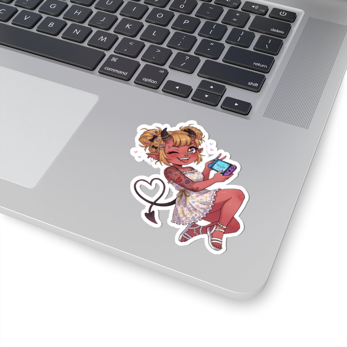 Kawaii Demon Girl Sticker – Cute Gaming Vinyl Sticker | Baddy Armor
