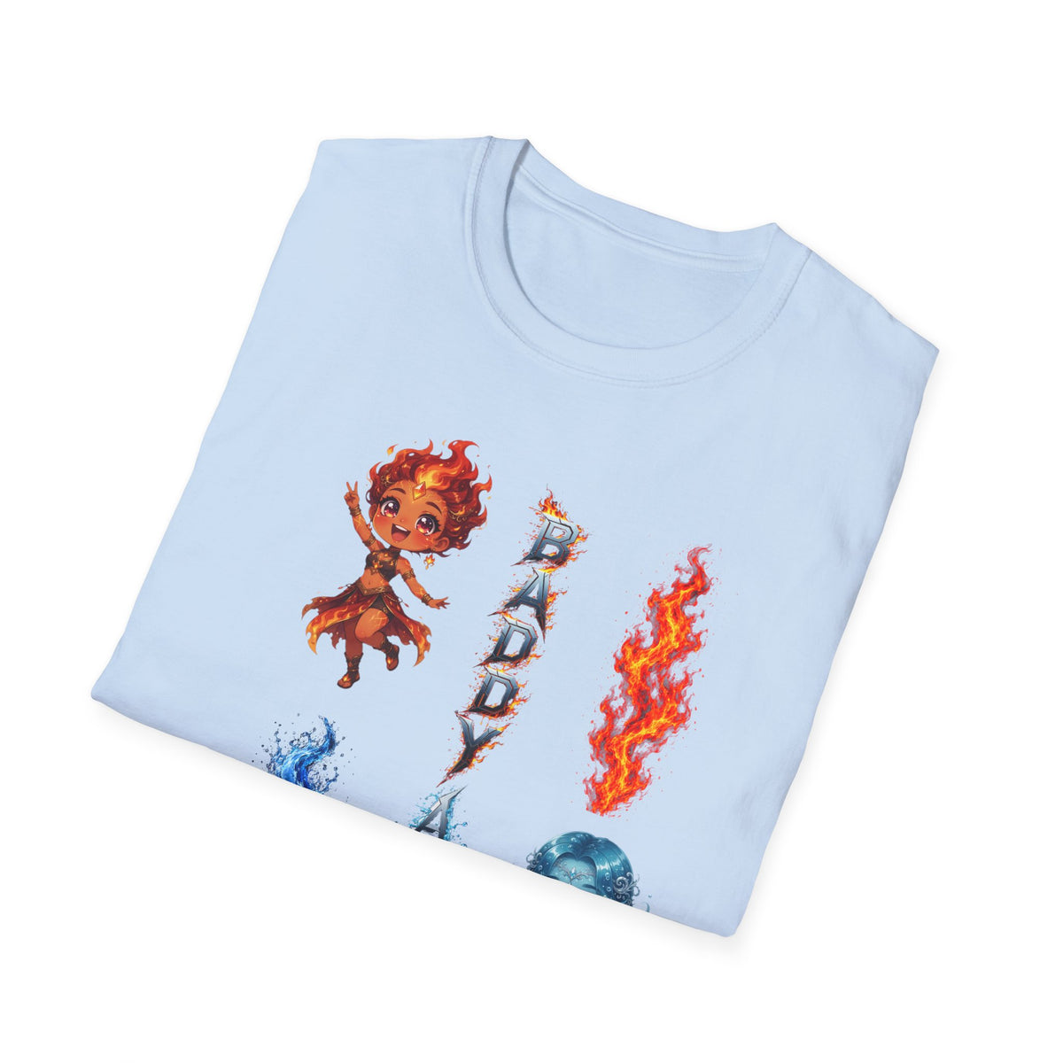 Fire & Water Elemental Anime T-Shirt | Baddy Armor