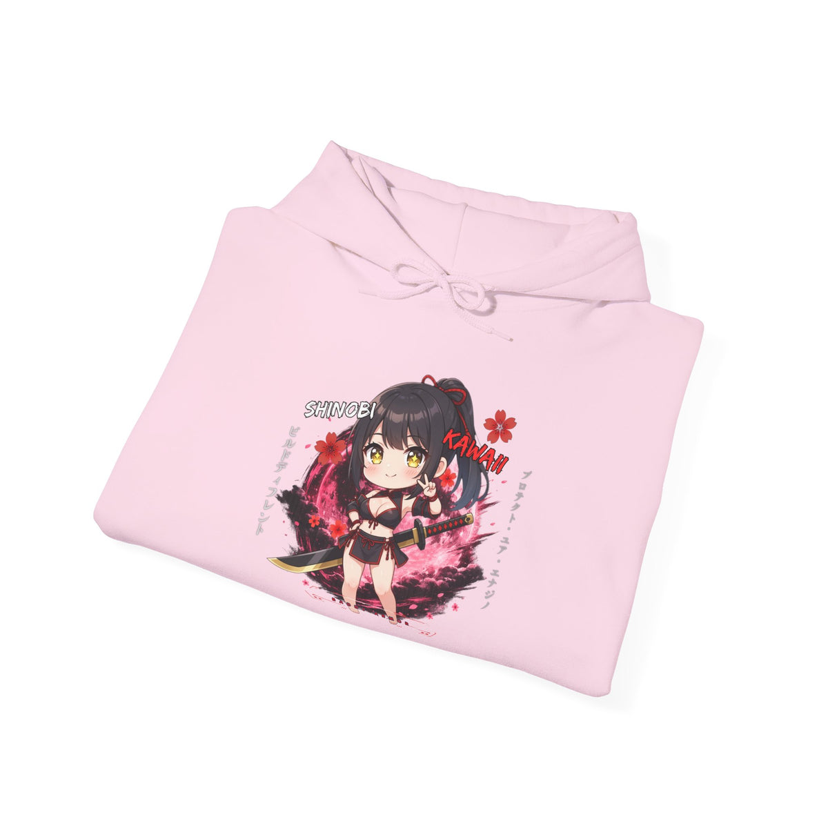 Shinobi Kawaii Girl Hoodie | Chibi Anime Graphic Pullover | Baddy Armor