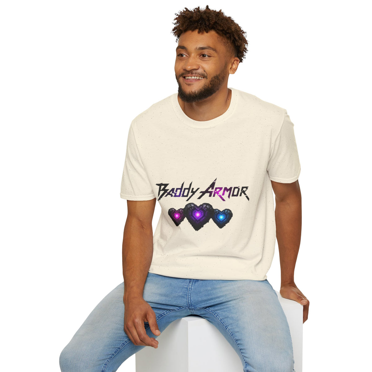 Baddy Armor Graphic T-Shirt | Cute Heart Shield Cotton Tee