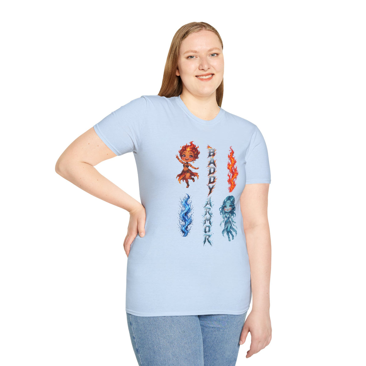Fire & Water Elemental Anime T-Shirt | Baddy Armor