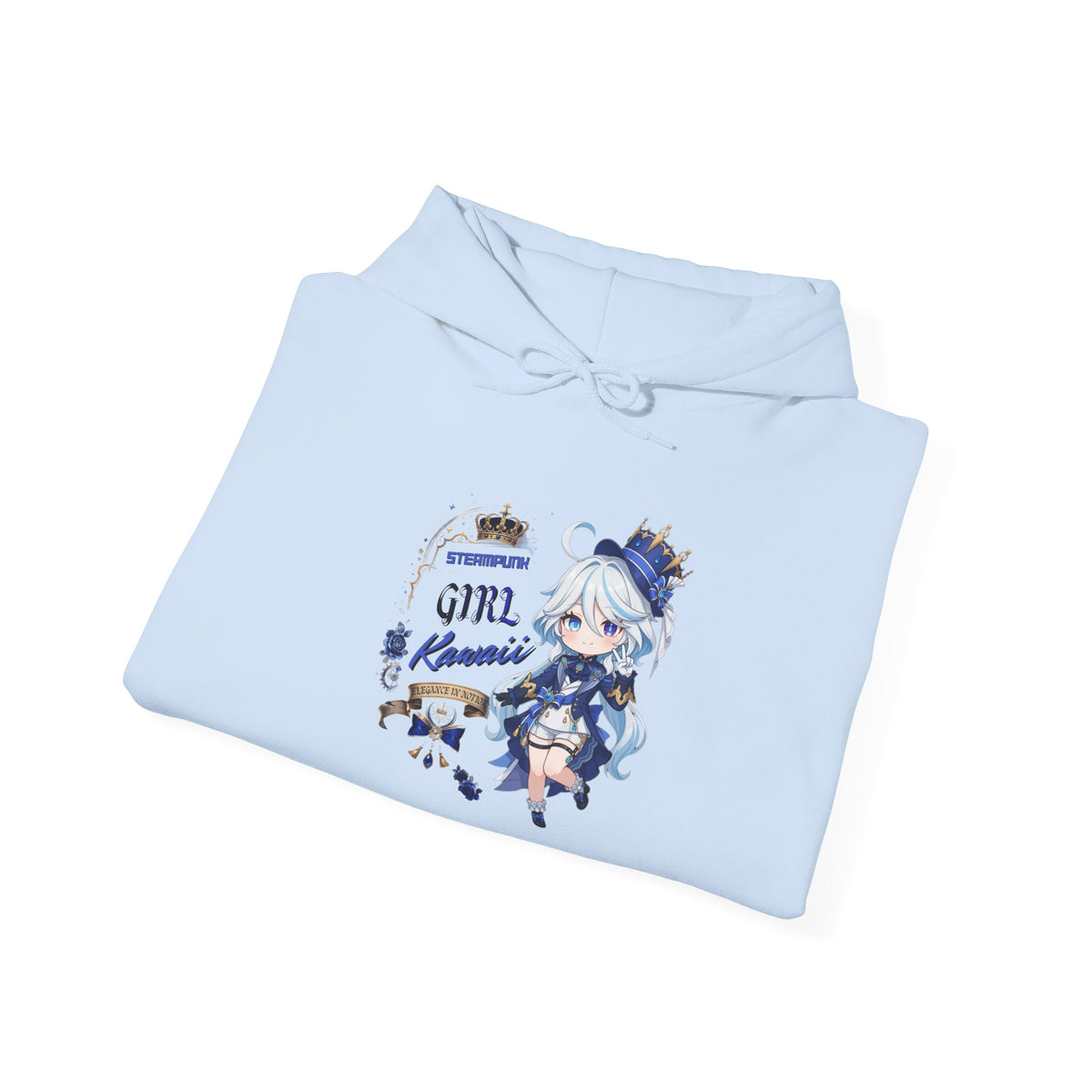 Steampunk Kawaii Girl Hoodie | Chibi Anime Graphic Pullover | Baddy Armor