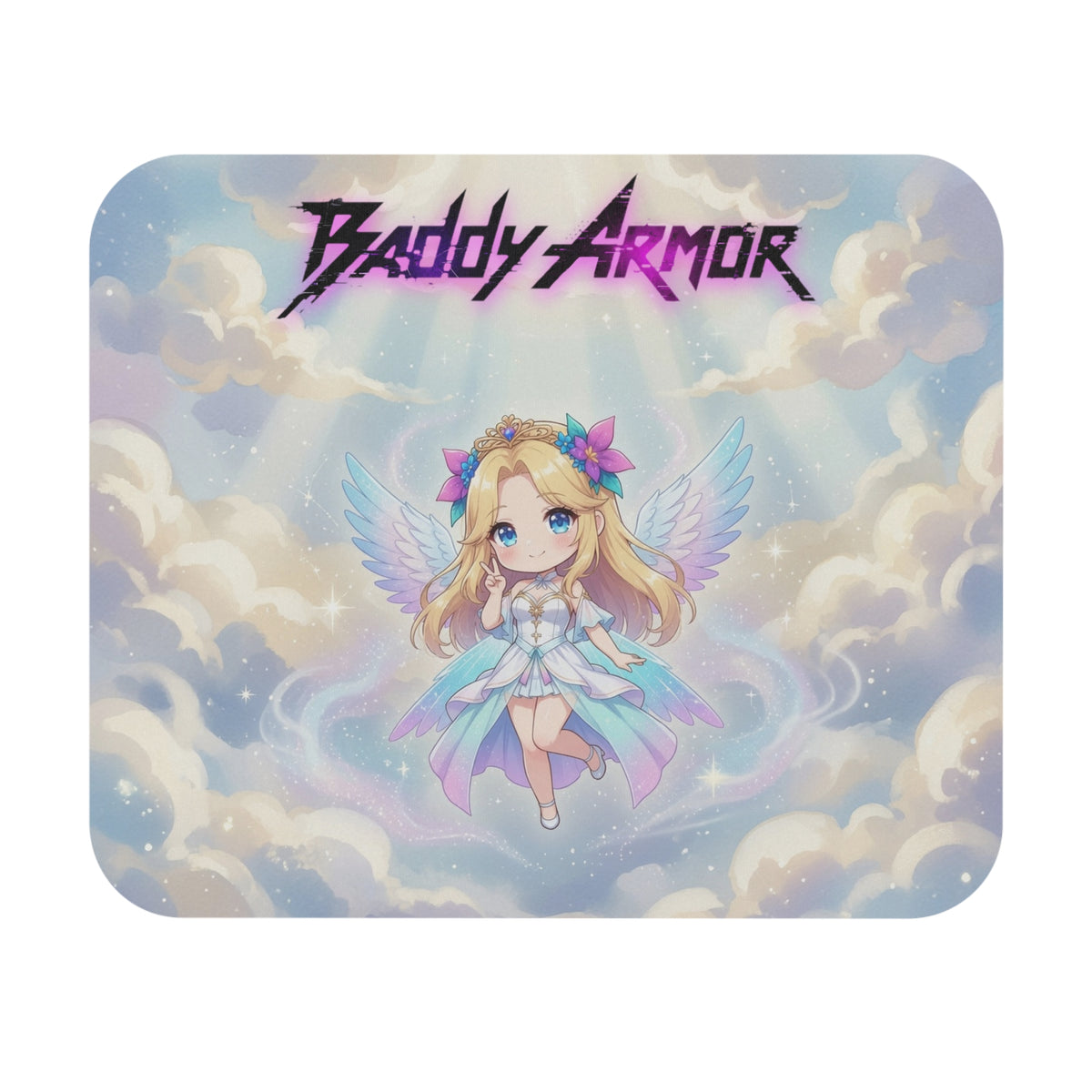 Cute Angelic Chibi Girl Gaming Mouse Pad | Baddy Armor